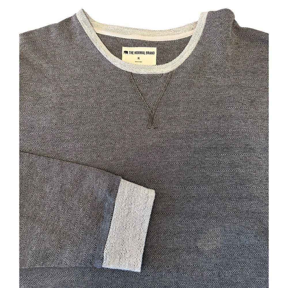 The Normal Brand Gray and White Sweatshirt